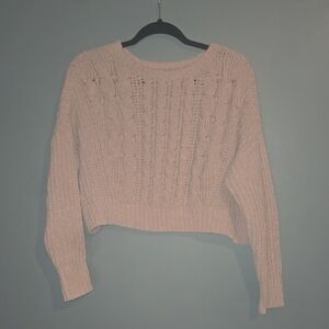 Arizona Jean Company Light Pink Cable Knit Sweater